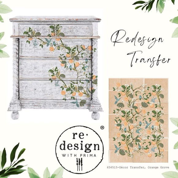 Redesign with Prima Decor Transfer ~ ORANGE GROVE 24” x 35” - Picture 2 of 4